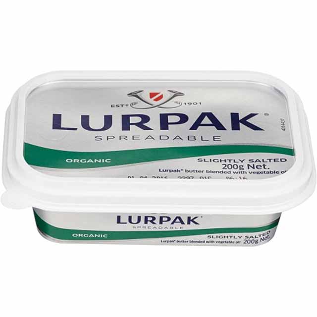 Lurpak Organic Butter Spreadable Slightly Salted 200 g