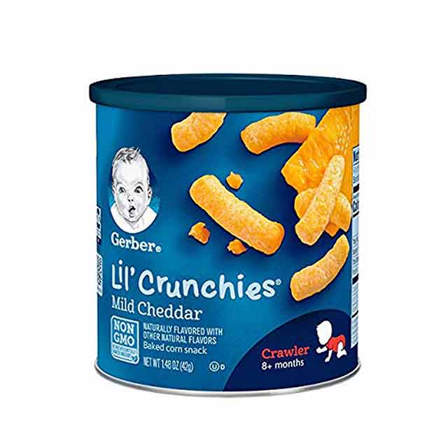 Gerber Crunchies Baked Corn Snack Mild Cheddar 42 g