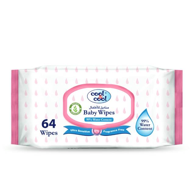 Cool & Cool Baby Wipes Ultra Sensitive 64 pcs