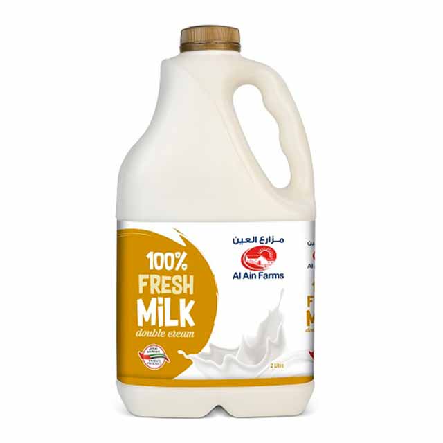 Al Ain Farms Double Cream Fresh Milk, 2L
