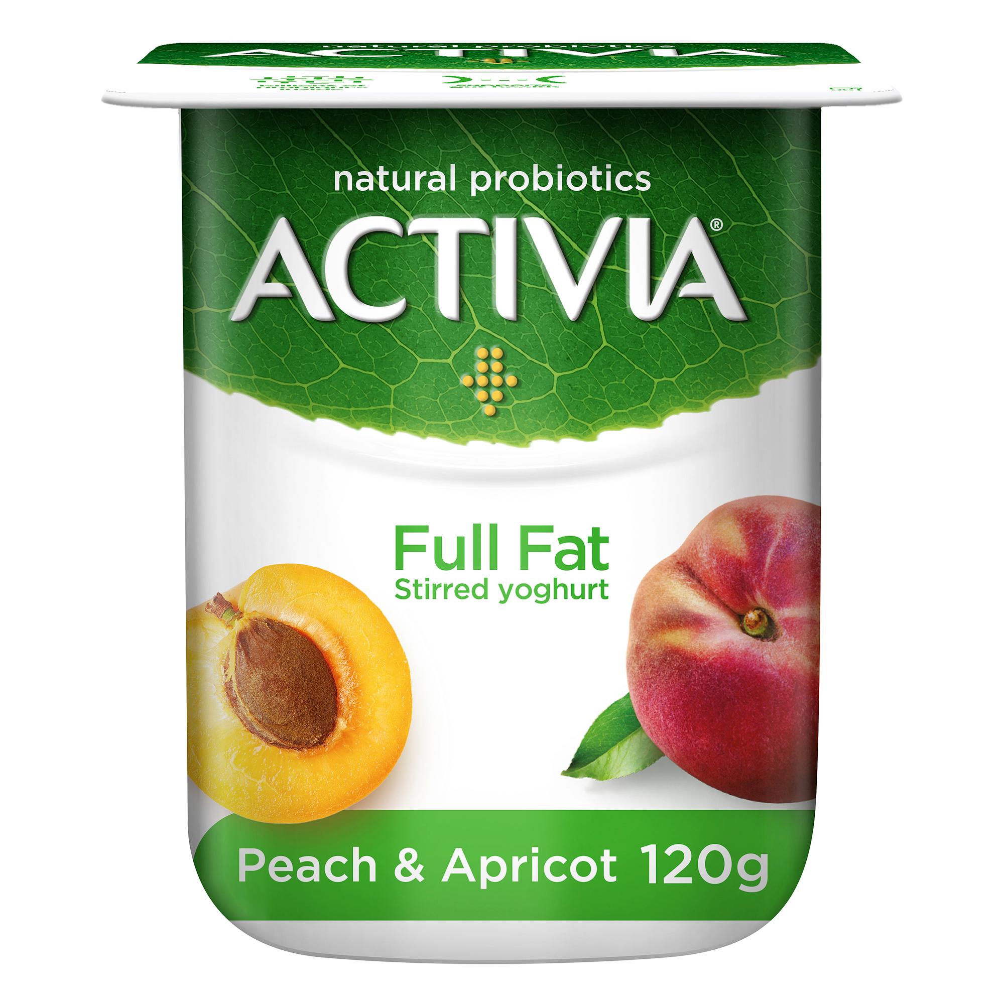 Activia Stirred Yoghurt Full Fat Peach & Apricot 120 g