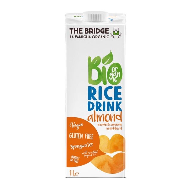 The Bridge Organic Rice Drink With Almond 1 Litre